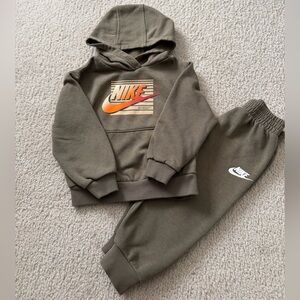 Nike Kids Olive Green Jogger Set